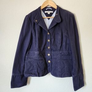 Women's Tommy Hilfiger Dark Wash Denim Jean Jacket Fully Lined, Size L